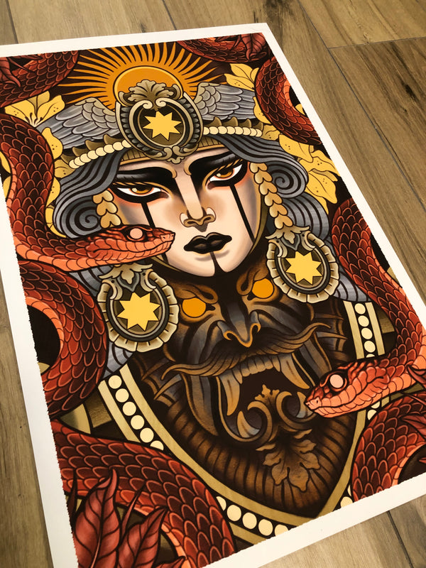 close-up of Costa Rica art print printed on 100% cotton textured paper.