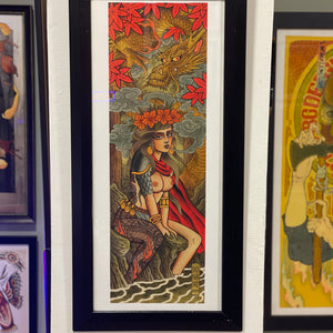 Main view of the art print "Girl & Dragon" by Toni Donaire, framed