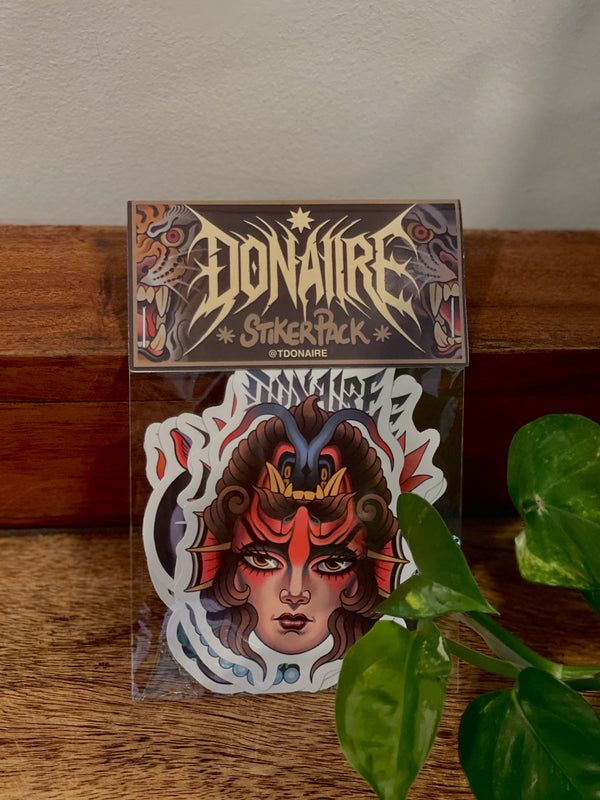 Sticker pack by Toni Donaire – includes 6 high-quality illustrated vinyl stickers.