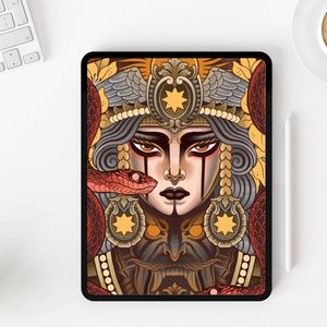 Close up of Costa Rica art print, on an Ipad