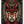 Girl & Demon digital print. Female and demon face, red and black